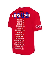 Pro Standard Men's Red Philadelphia Phillies Oversized City Tour T-Shirt