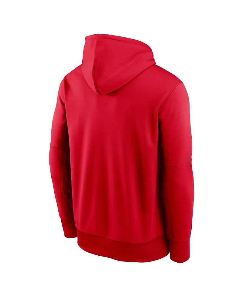 Nike Men's Red Buffalo Bills Icon Performance Pullover Hoodie
