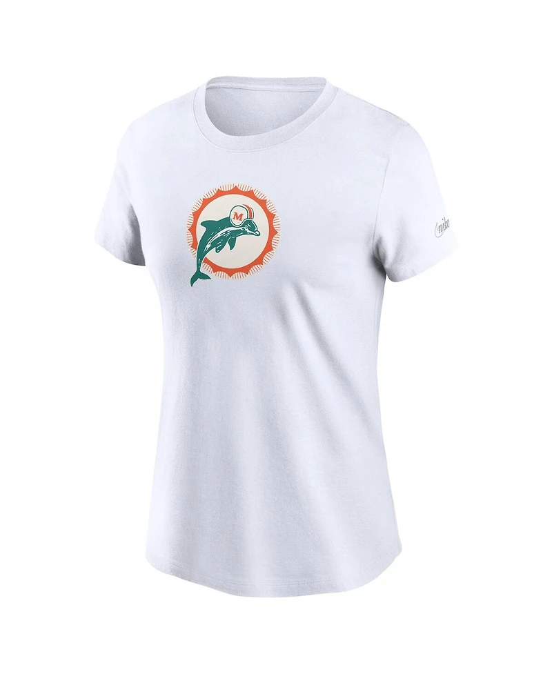 Nike Women's White Miami Dolphins Primary Logo T-Shirt