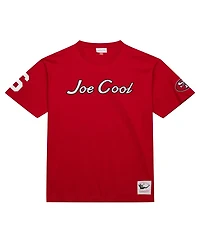 Mitchell & Ness Men's Joe Montana Scarlet San Francisco 49ers Retired Player Nickname T-Shirt