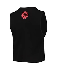 The Wild Collective Women's Black Chicago Fire Crop Muscle Tri-Blend Tank Top