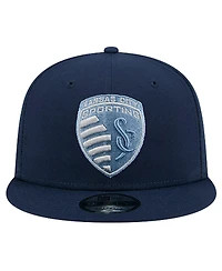 New Era Men's Navy Sporting Kansas City 2024 Jersey Hook 9FIFTY Snapback Hat