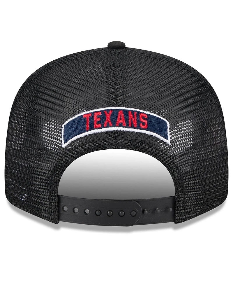 New Era Men's Black Houston Texans Shade 9FIFTY Trucker Snapback Hat