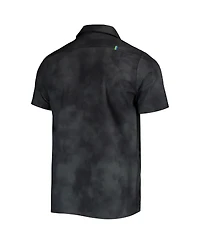 The Wild Collective Men's Black Seattle Sounders Fc Abstract Cloud Button-Up Shirt