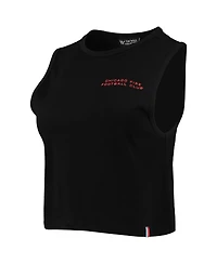 The Wild Collective Women's Black Chicago Fire Crop Muscle Tri-Blend Tank Top