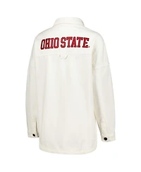 Hype and Vice Women's White Ohio State Buckeyes Multi-Hit Hometown Full-Snap Jacket