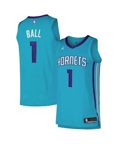 Jordan Men's LaMelo Ball Teal Charlotte Hornets Authentic Player Jersey - Icon Edition