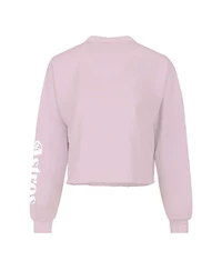 Fanatics Women's Pink Houston Astros Cropped Slouchy Long Sleeve T-Shirt