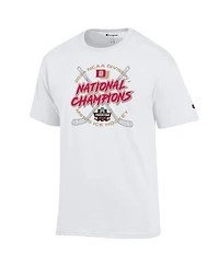 Champion Men's White Denver Pioneers 2024 Ncaa Frozen Four Ice Hockey Tournament Champions Locker Room T-Shirt