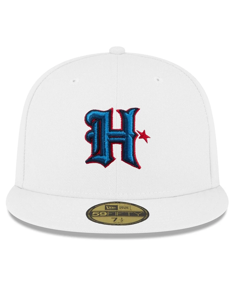 New Era Men's White Houston Texans Omaha 59FIFTY Fitted Hat