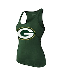 Majestic Women's Jordan Love Green Bay Packers Name Number Tri-Blend Tank Top