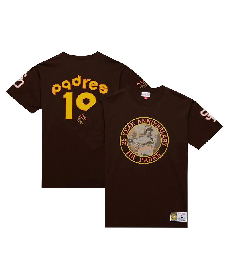 Mitchell & Ness Men's Tony Gwynn Brown San Diego Padres Legends Photo Real T-Shirt