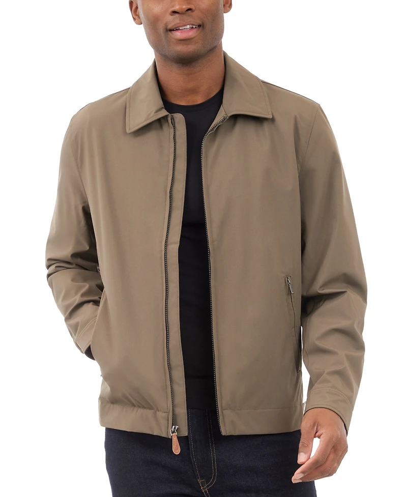 London Fog Men's Hipster Stretch Water-Resistant Full-Zip Jacket