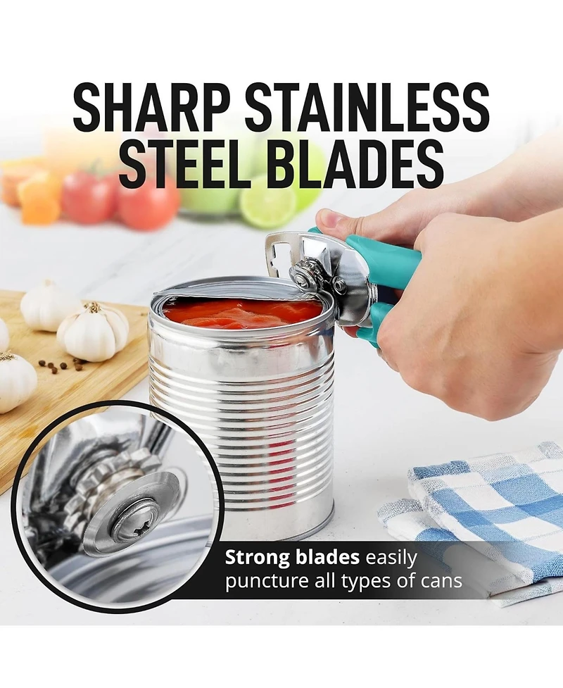Zulay Kitchen Heavy Duty Stainless Steel Can Opener Manual with Large Bottle