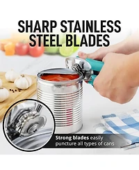 Zulay Kitchen Heavy Duty Stainless Steel Can Opener Manual with Large Bottle