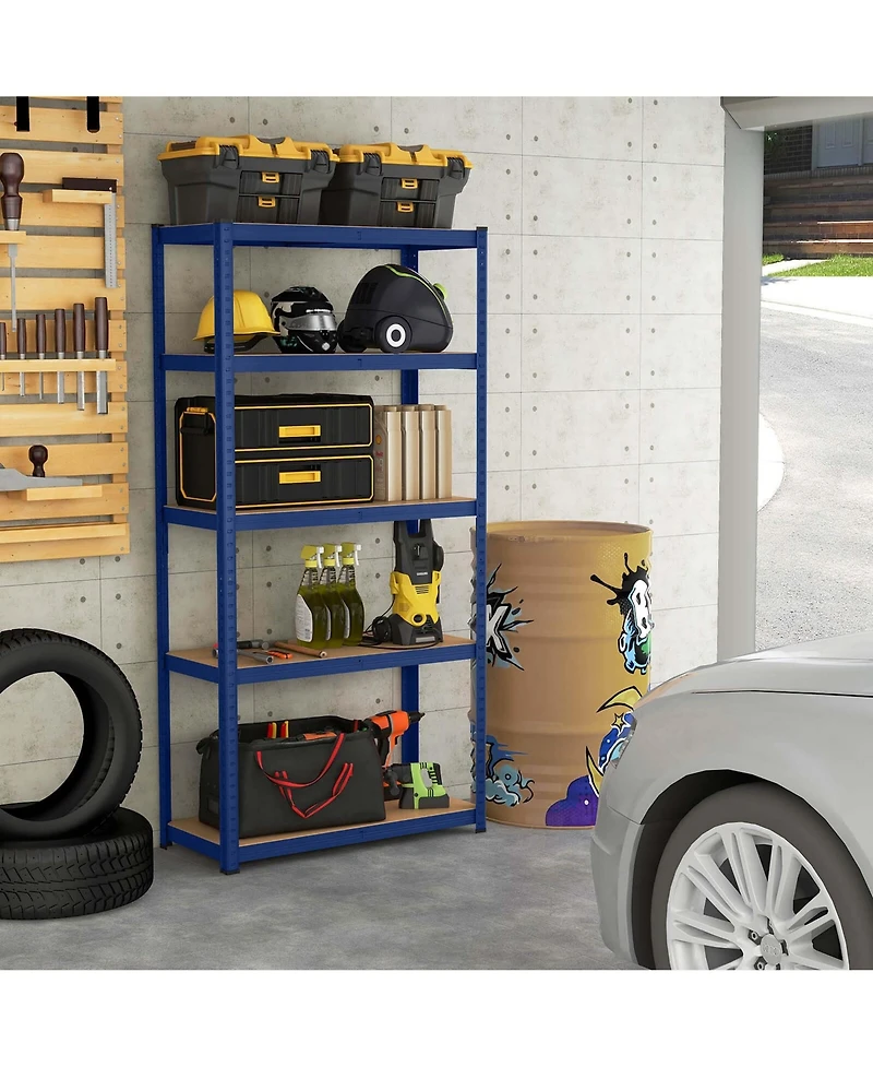 5 Tier Adjustable Garage Shelving Unit with 2000 lbs Max Load for Warehouse