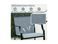 Slickblue Outdoor Counter Stools Set of 2 Heavy-Duty Barstools with Footrest and Armrests