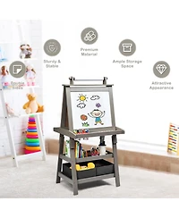Skonyon 3-in-1 Double-Sided Storage Art Easel
