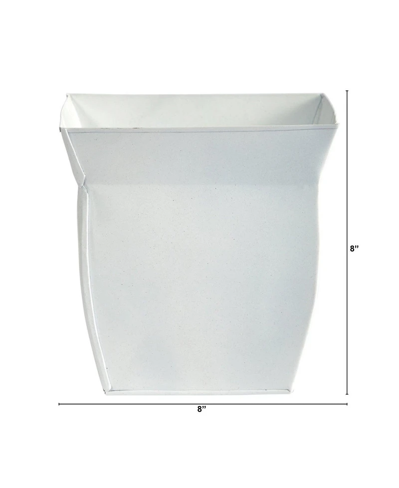 Slickblue 8" Fluted Metal Square Planter
