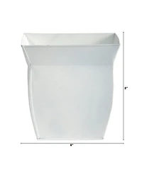 Slickblue 8" Fluted Metal Square Planter