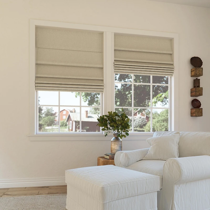 Pryer Textured 100% Blackout Cordless Roman Shade