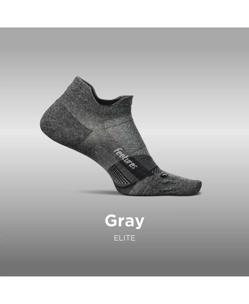 Feetures Men's Elite Ultra Light Cushion Ankle Socks - Sport Sock with Targeted Compression