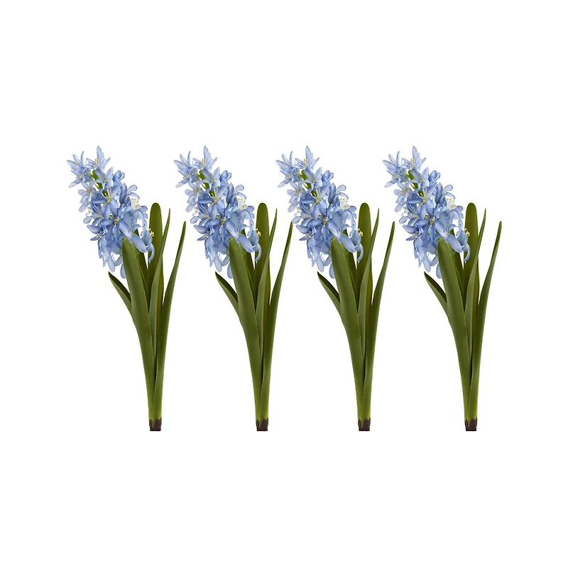 Slickblue Lovely Hyacinth Artificial Flower for Fresh Decor (Set of 4)