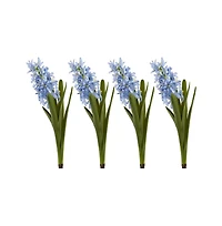 Slickblue Lovely Hyacinth Artificial Flower for Fresh Decor (Set of 4)
