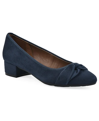 White Mountain Women's Bordeaux Low Block Heel Pumps