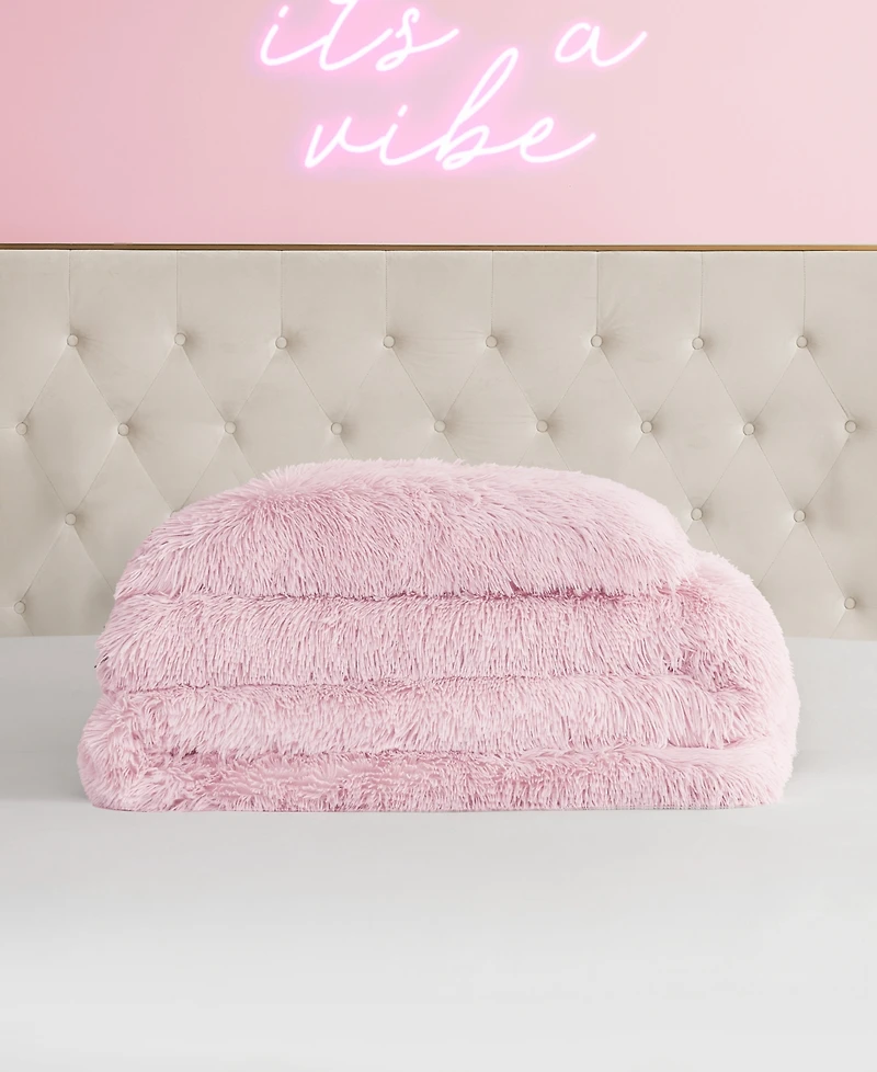 Juicy Couture Shaggy Faux Fur 2-Pc. Comforter Set, Twin/Twin Xl
