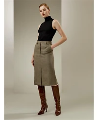 Lilysilk Women's Silk Knitted Turtleneck Sleeveless Top
