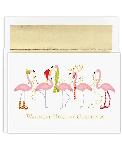 Masterpiece Studios Fashionista Flamingos Holiday Boxed Cards