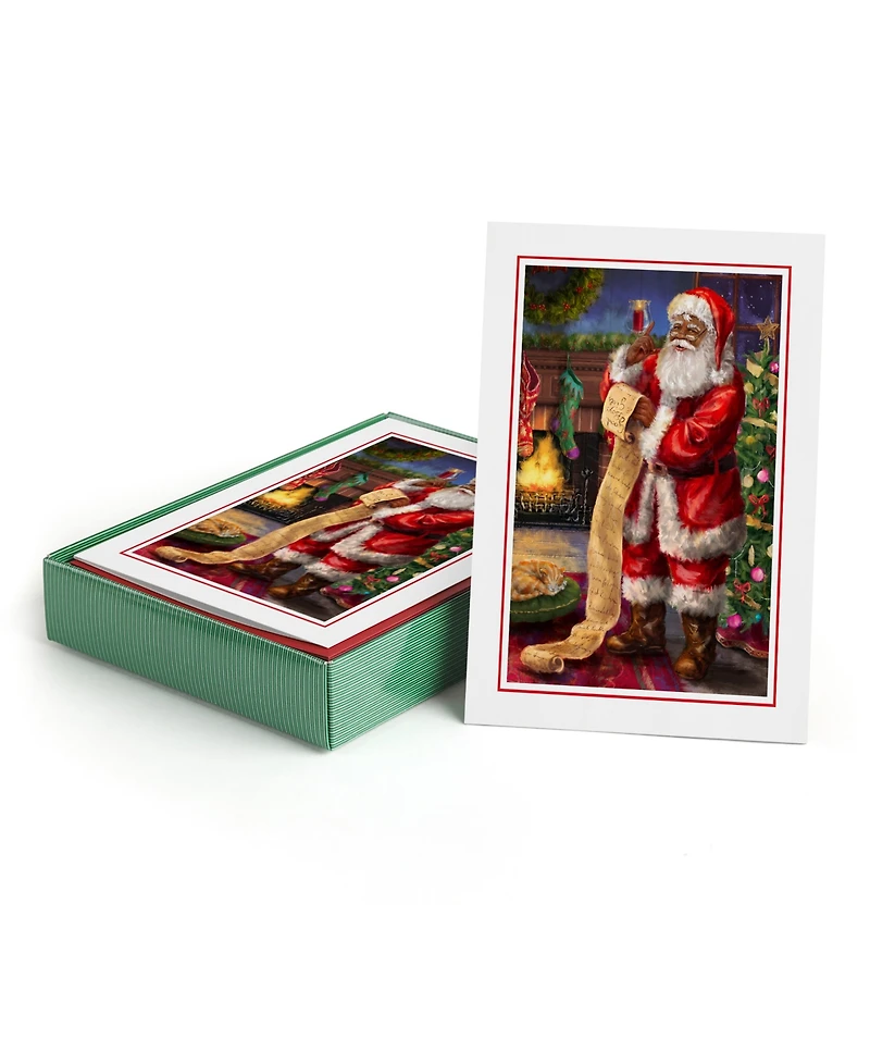 Masterpiece Studios Santa With List Holiday Boxed Cards