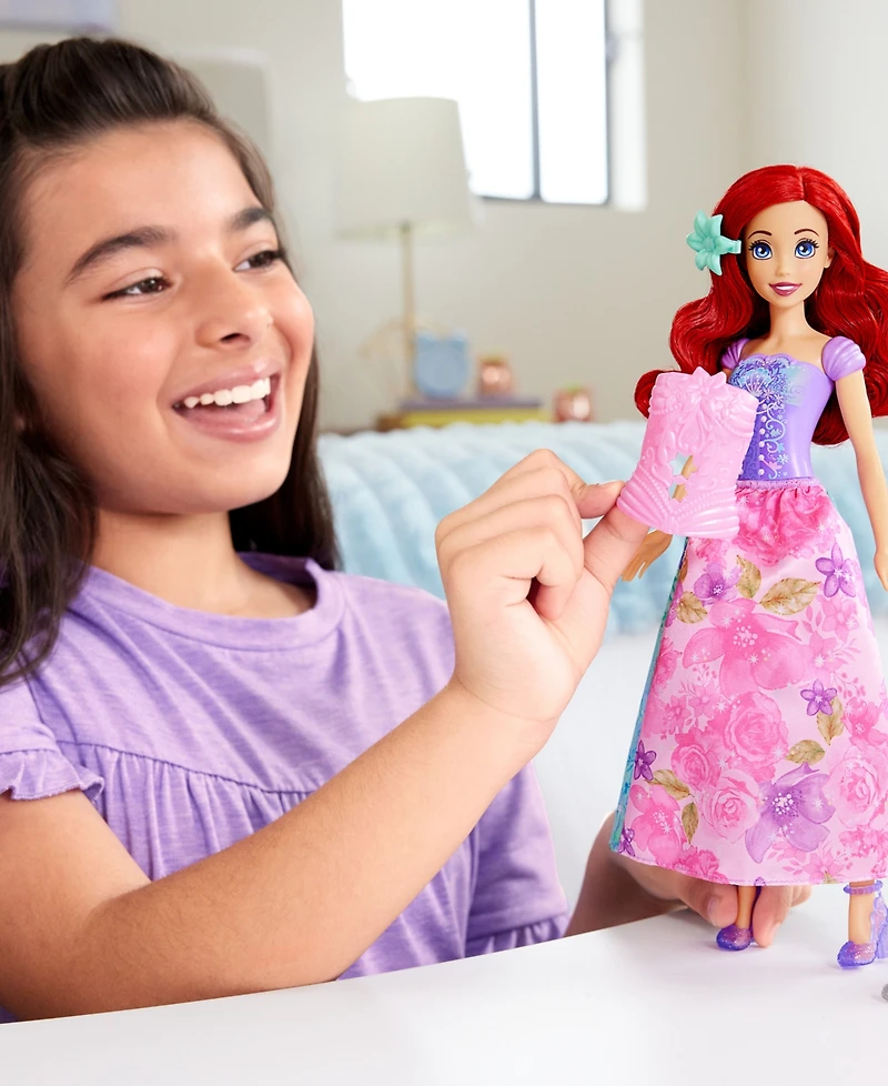 Disney Princess Spin Reveal Ariel Fashion Doll Accessories with 11 Surprises