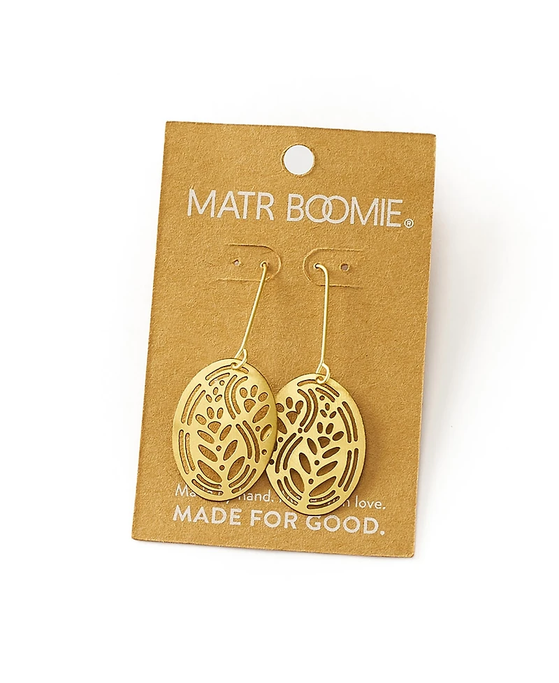 Matr Boomie Adhya Oval Drop Hook Earrings