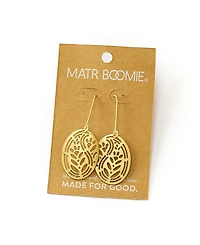 Matr Boomie Adhya Oval Drop Hook Earrings