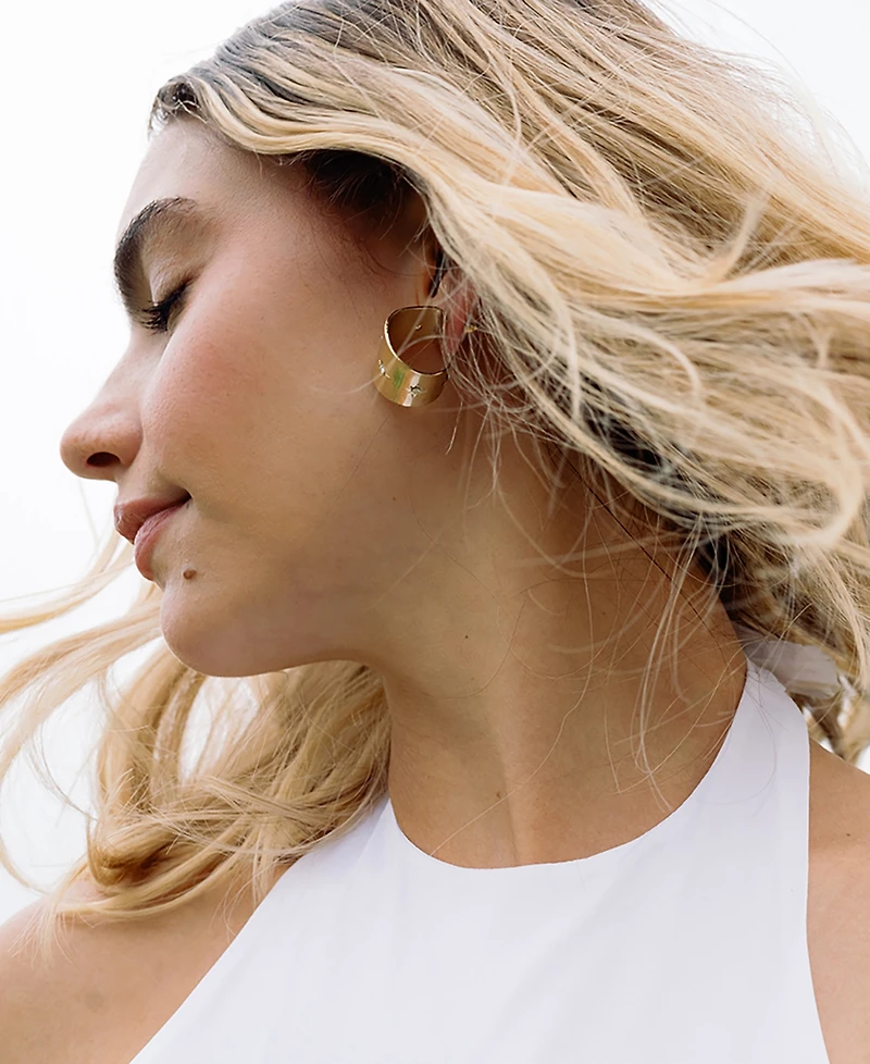 Matr Boomie Sitara Starry Studded Round Hoop Earrings