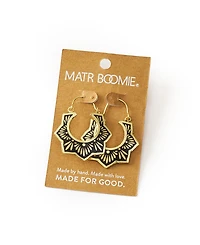 Matr Boomie Nisha Lotus Hoop Earrings