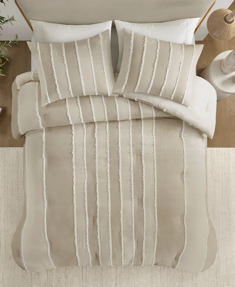Ink+Ivy Striped Shay 3-Pc. Comforter Set, King/California King