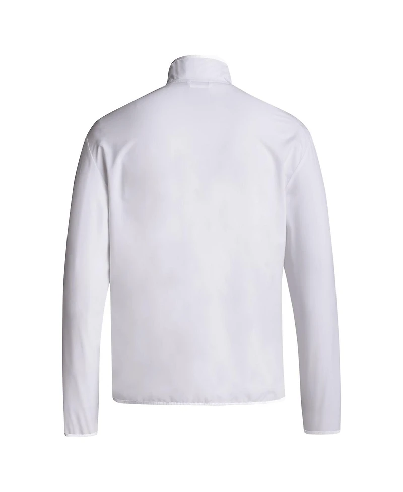 Adidas Men's White Nebraska Huskers Coaches Sideline Half-Zip Jacket