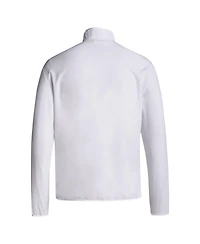 Adidas Men's White Nebraska Huskers Coaches Sideline Half-Zip Jacket