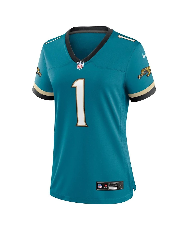 Nike Women's Travis Etienne Jr Teal Jacksonville Jaguars Prowler Throwback Game Jersey