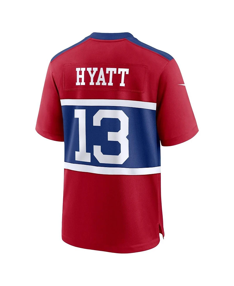 Nike Men's Jalin Hyatt Century Red New York Giants Alternate Player Game Jersey