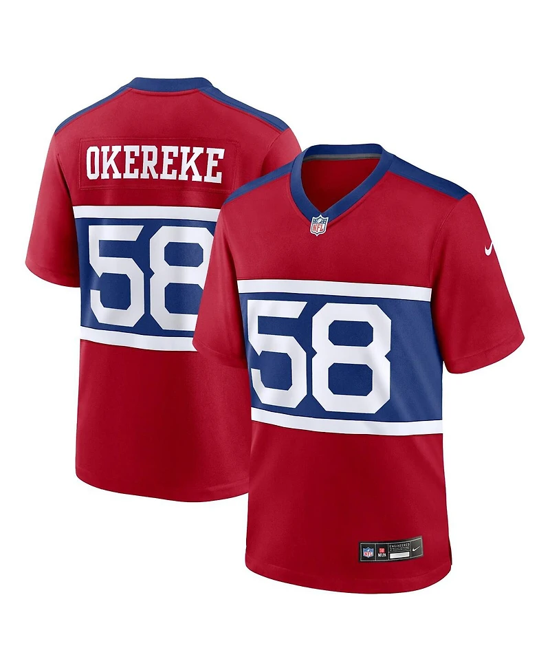 Nike Men's Bobby Okereke Century Red New York Giants Alternate Player Game Jersey