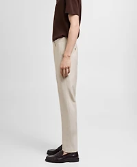 Mango Men's Stretch Fabric Slim-Fit Suit Pants