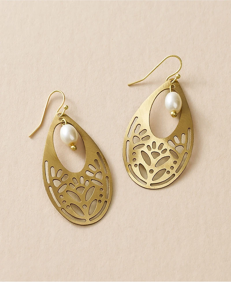 Matr Boomie Adhya Teardrop Cultured Pearl Earrings