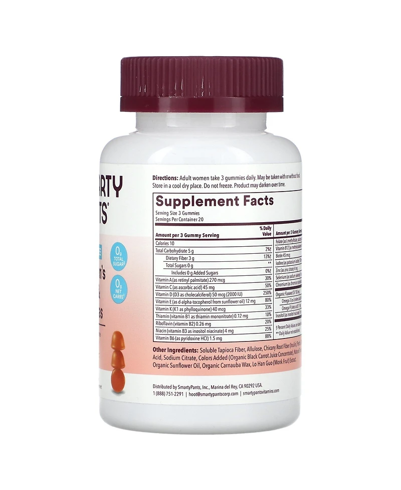 SmartyPants Women's Multi & Omegas Sugar Free Orange