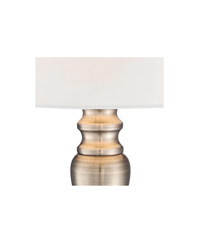 Regency Hill Thom Traditional Desk Lamp 19 1/4" High Brass Candlestick Touch On Off White Bell Shade for Bedroom Living Room Bedside Nightstand O