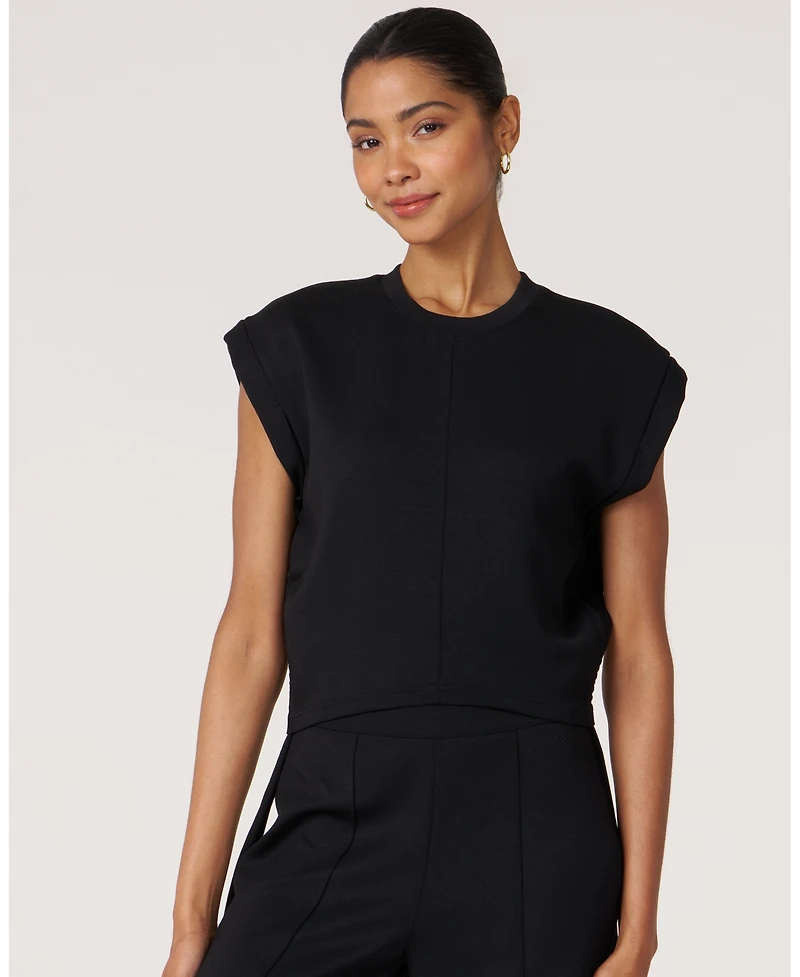 Rebody Active Women's Nadine Scuba Shirring Top