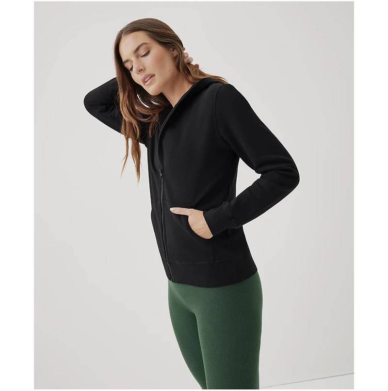 Pact Women's Organic Cotton Cloud Brushed Fleece Zip Hoodie